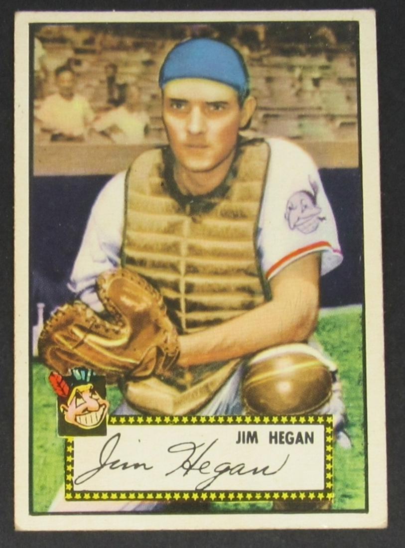 1952 Topps #17 JIM HEGAN EX+: RED BACK - GREAT COLOR & GLOSS