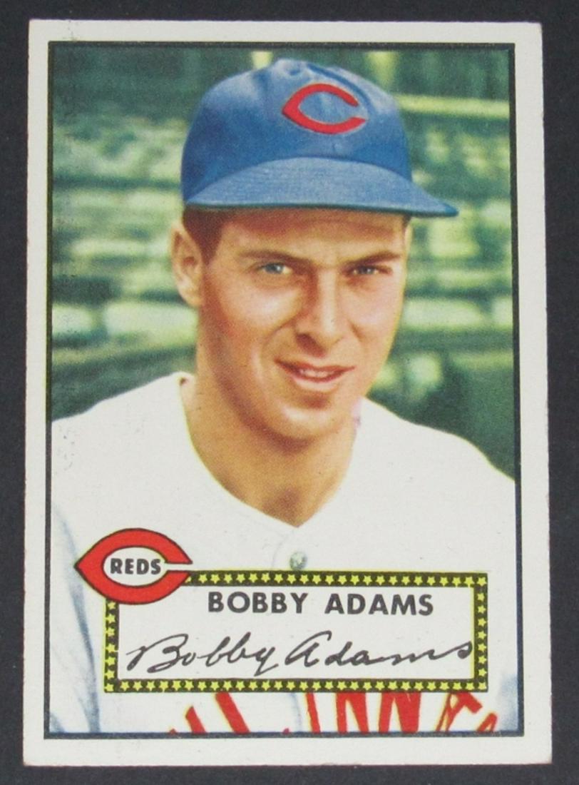 1952 Topps #249 BOBBY ADAMS EM: RED BACK - GREAT COLOR & GLOSS