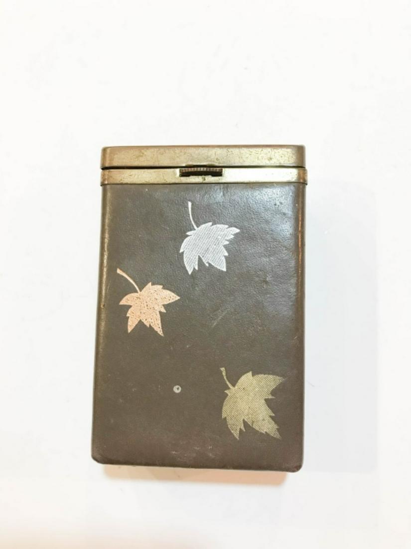 BUXTON CIGARETTE CASE: AUTUMN LEAF DESIGN