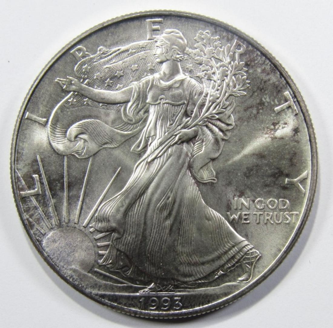 1993 AMERICAN SILVER EAGLE UNC (1 of 2)