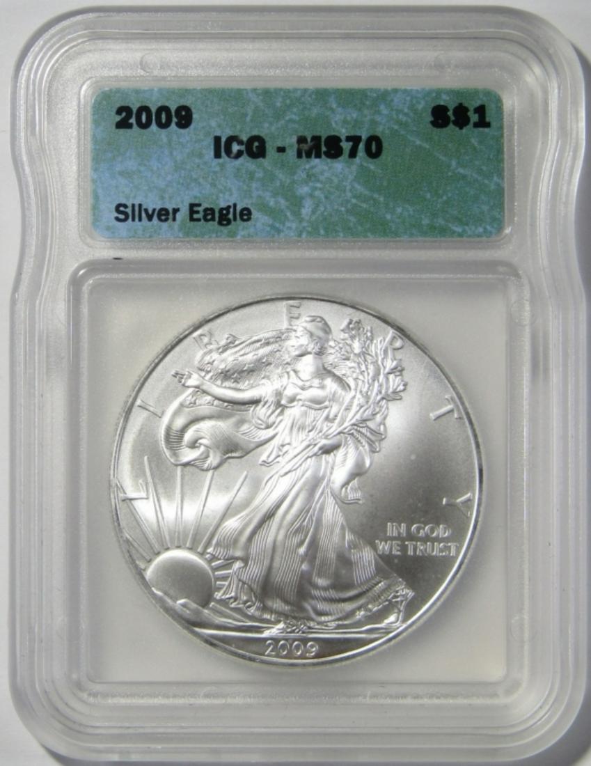 2009 AMERICAN SILVER EAGLE ICG MS-70 (1 of 4)