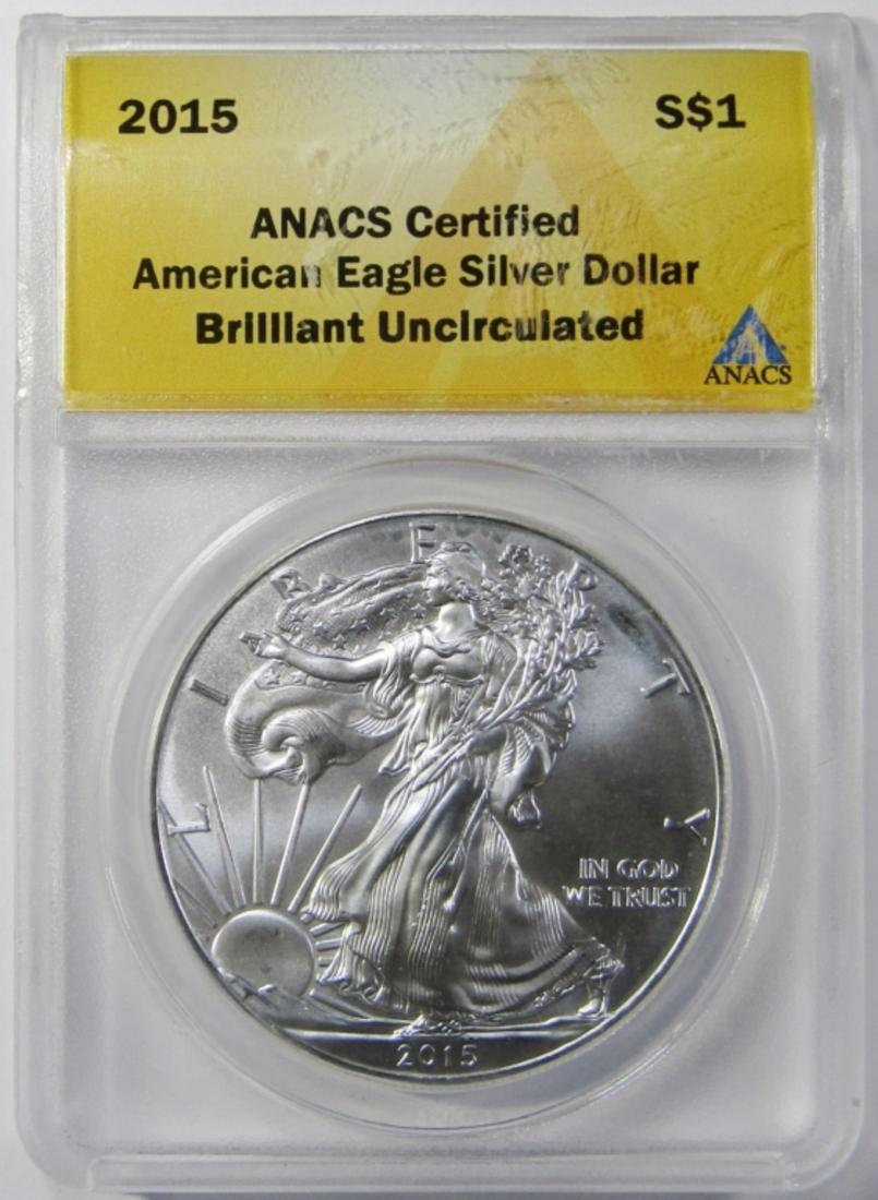 2015 SILVER EAGLE ANACS CERTIFIED BU (1 of 4)