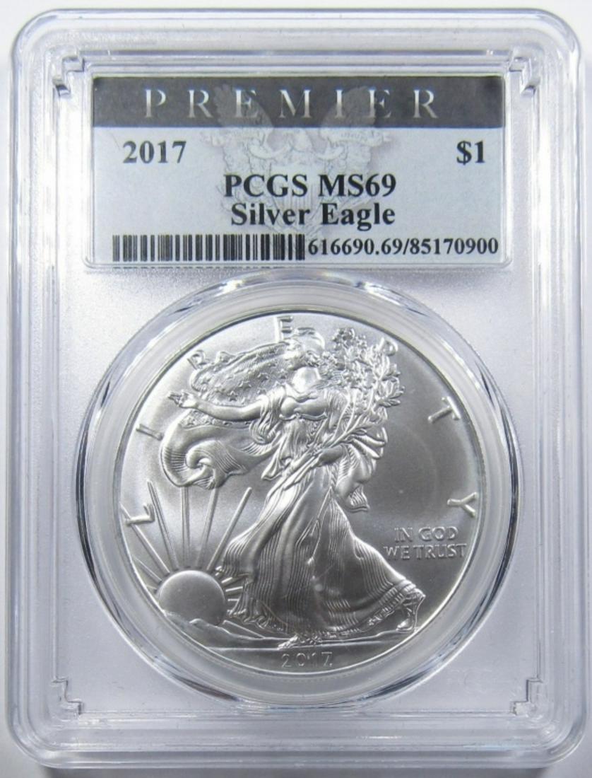 2017 AMERICAN SILVER EAGLE PCGS MS-69 (1 of 4)