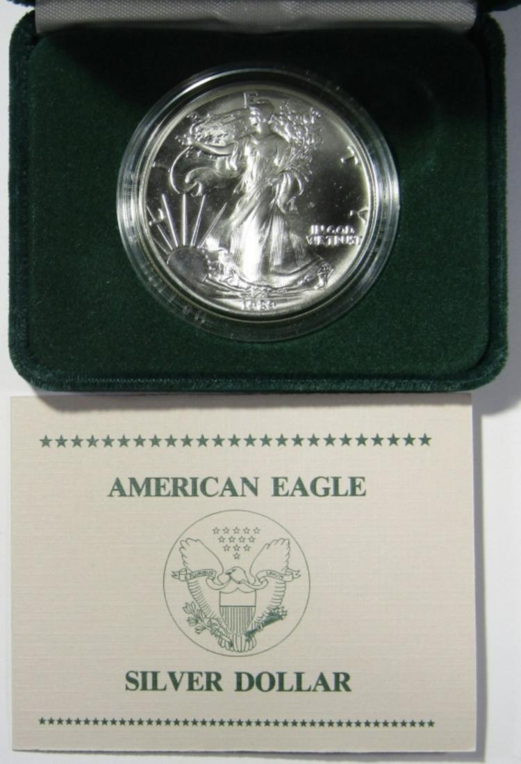1989 UNC AMERICAN SILVER EAGLE IN OGP (1 of 4)