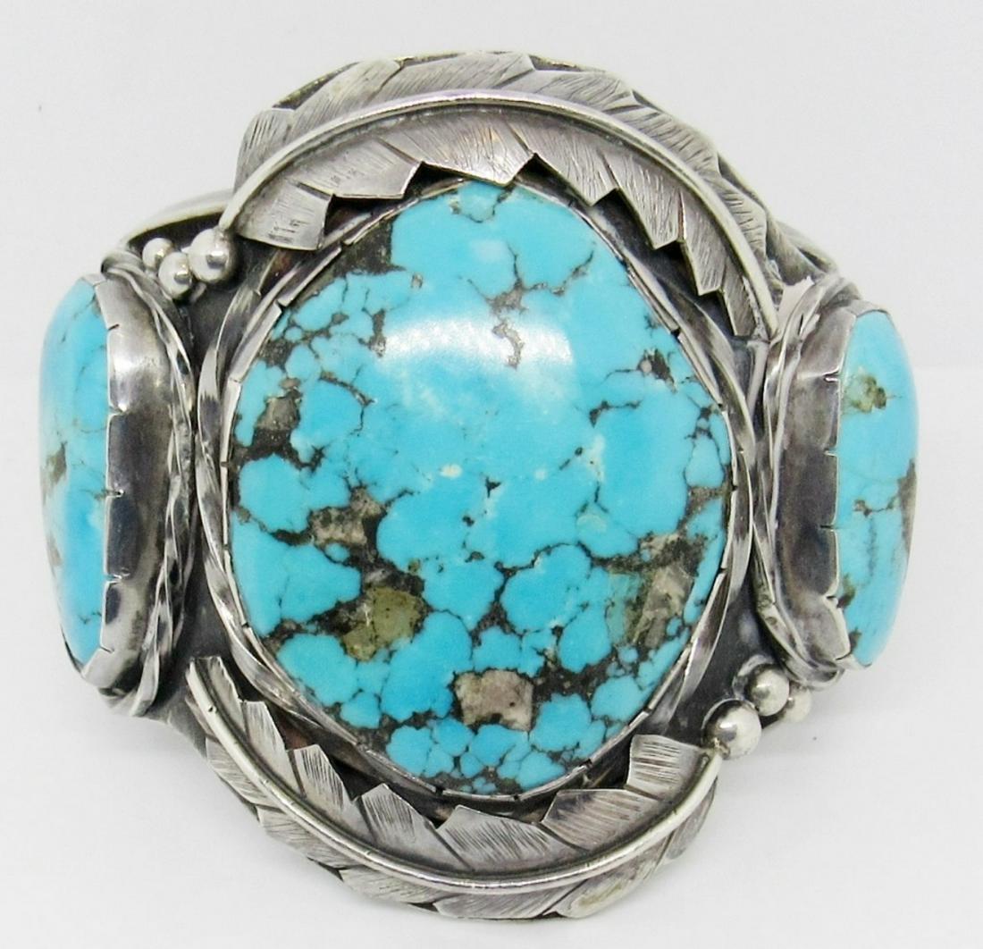 Southwestern Cuff Sterling Bracelet (1 of 5)