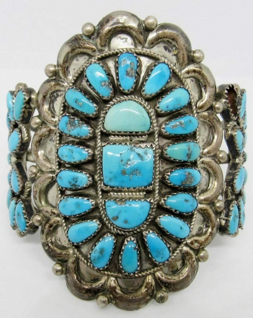 Shouthwestern STERLING CUFF W/ Turquoise (1 of 5)
