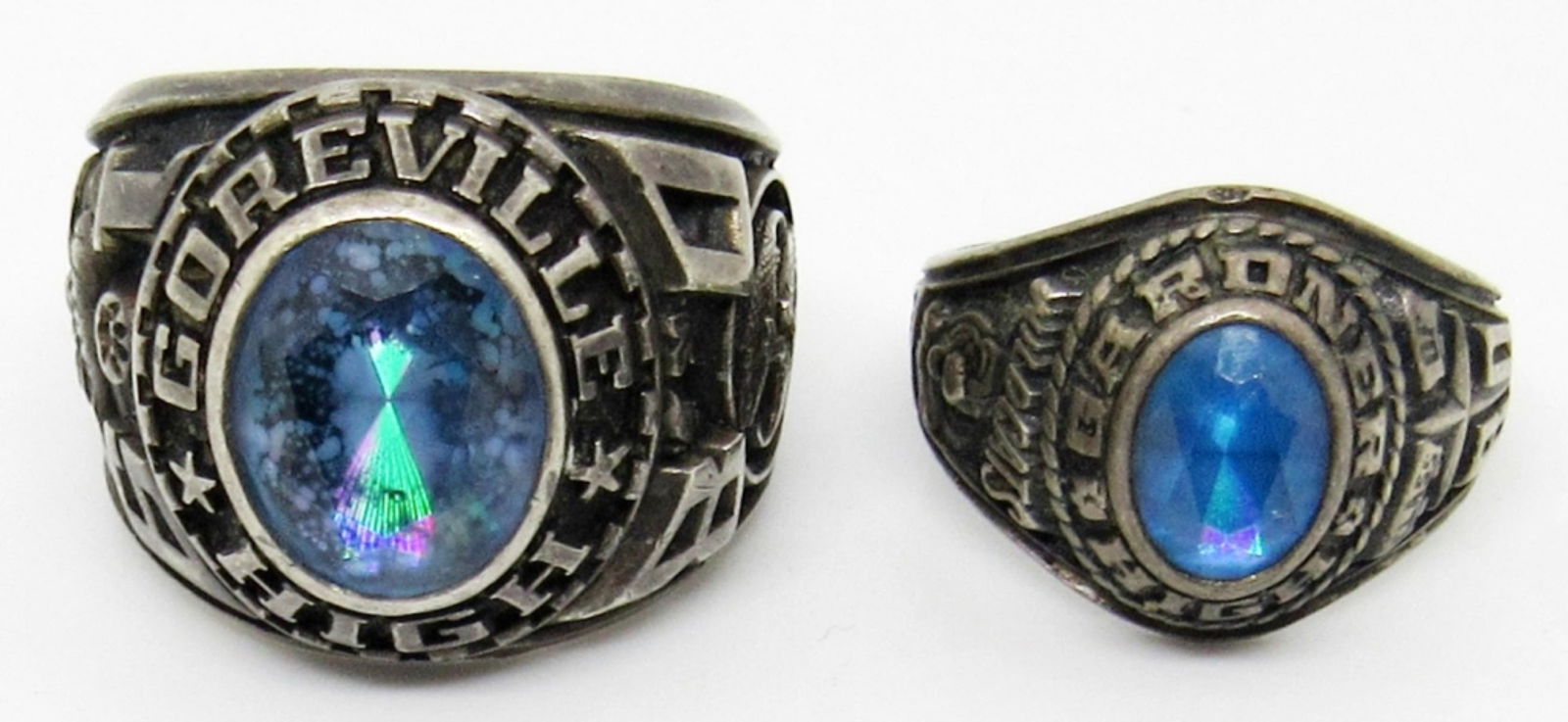 (2) Vintage Hight School Sterling Rings (1 of 5)