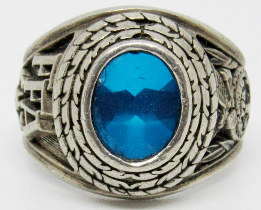LARGE MENS "FFA" STERLING RING (1 of 5)