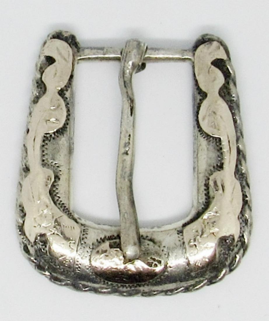 RMS MEXICO 10k ROSE GOLD & STERLING BUCKLE: STAMPED ON BACK - PRE-OWNED VINTAGE BUCKLE (13 DWT)