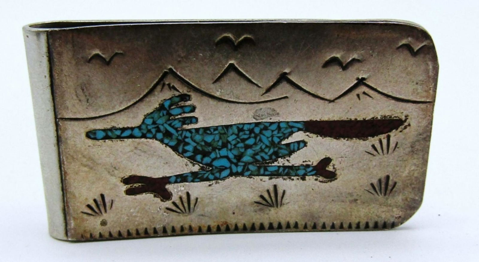 Turquoise Coral Sterling Money Clip (1 of 4)