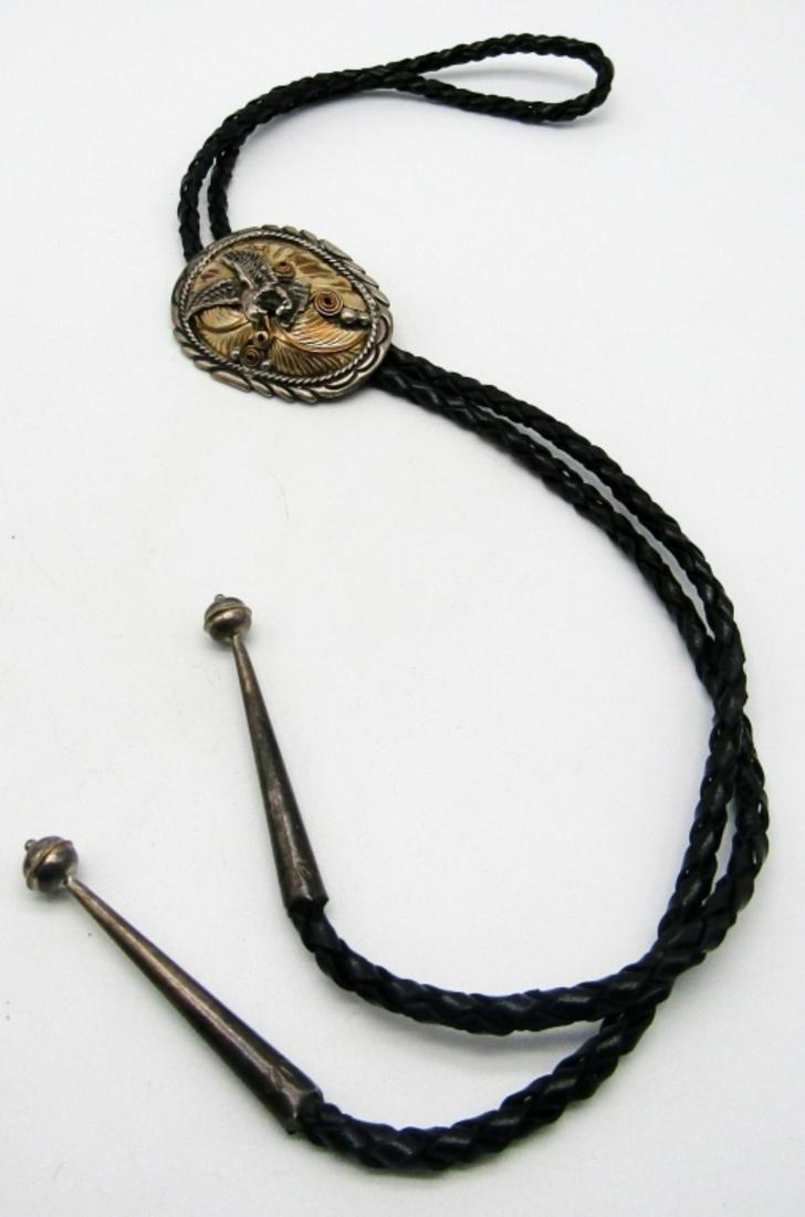 Two Tone Eagel Sterling Bolo Tie (1 of 4)