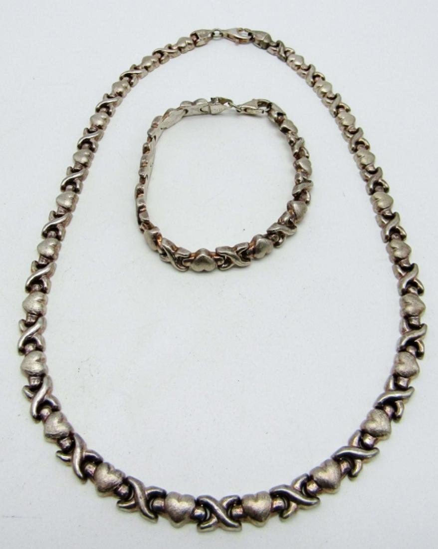 Sterling Xoxo Necklace and Bracelet Set (1 of 5)