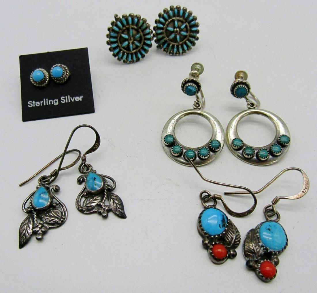 (5) Southwestern Sterling Mixed Earrings (1 of 7)