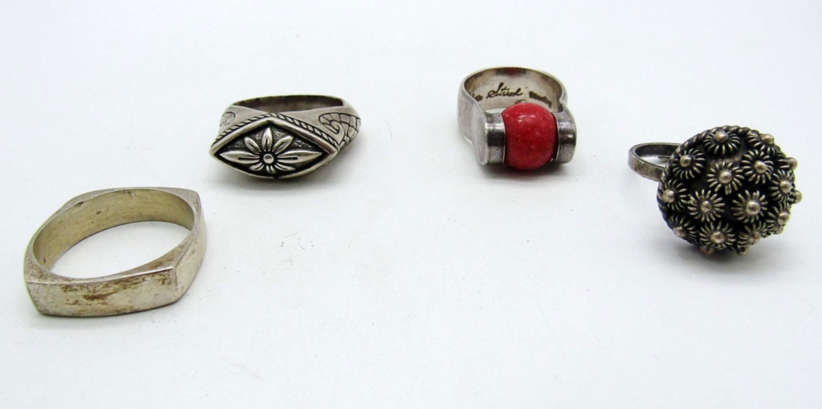 (4) Sterling Unique Rings (1 of 5)