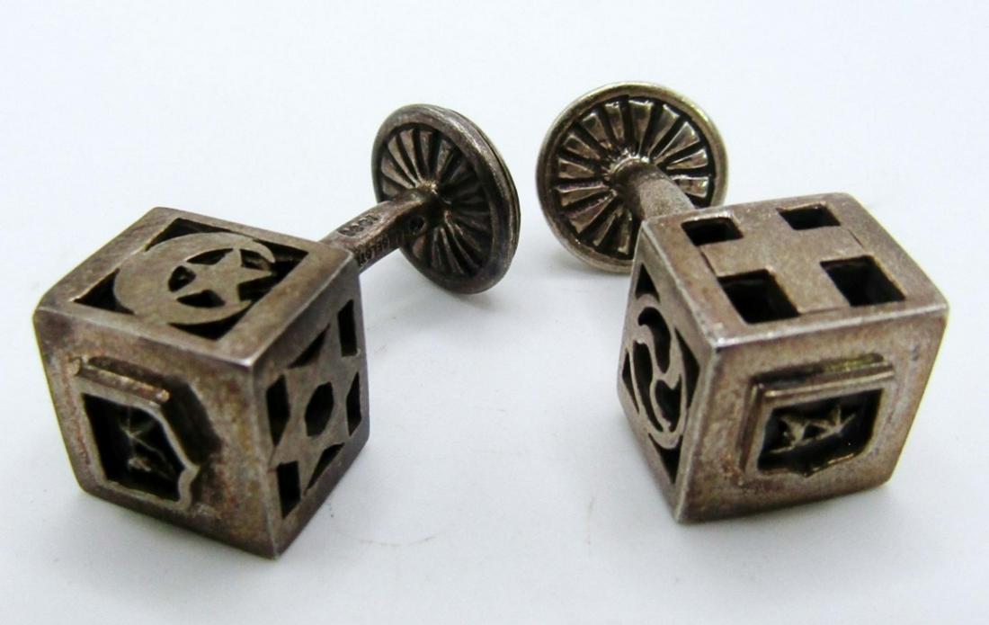 JB Kieselsten Cord Button Cufflinks: 10.6dwt, stamped with brand name on side and 925