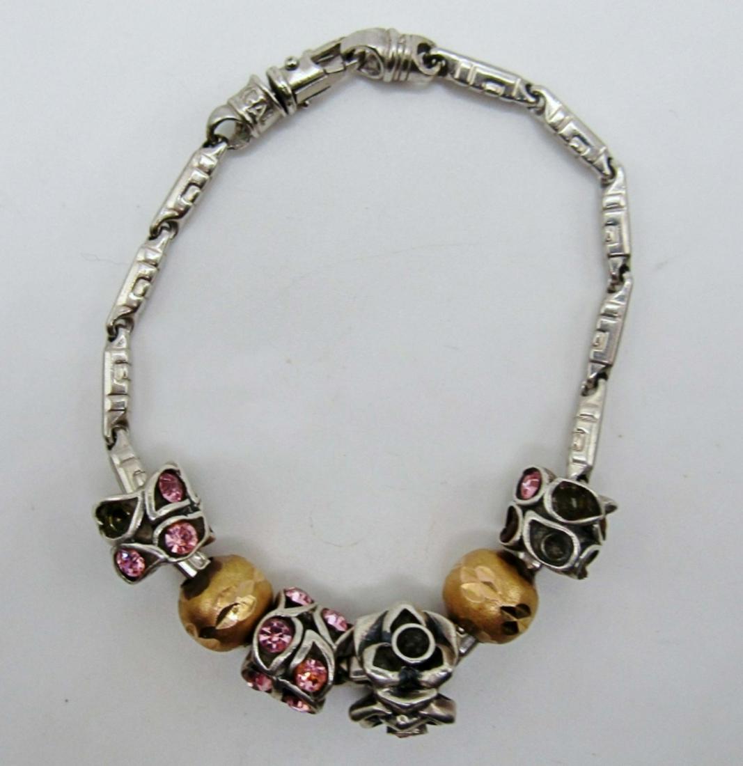 Small Charm Sterling &10k Bracelet (1 of 4)