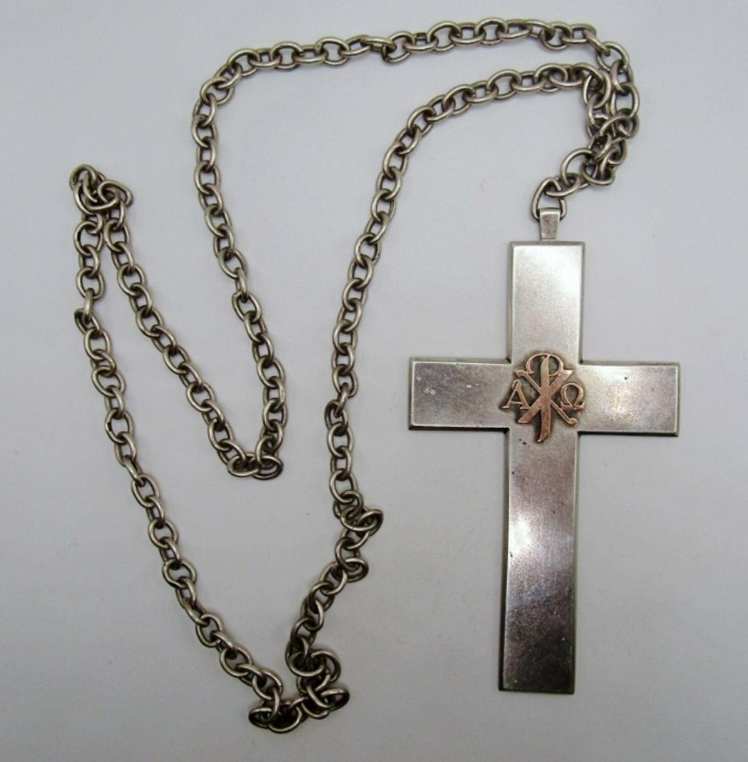 Large Sterling Cross Necklace (1 of 5)