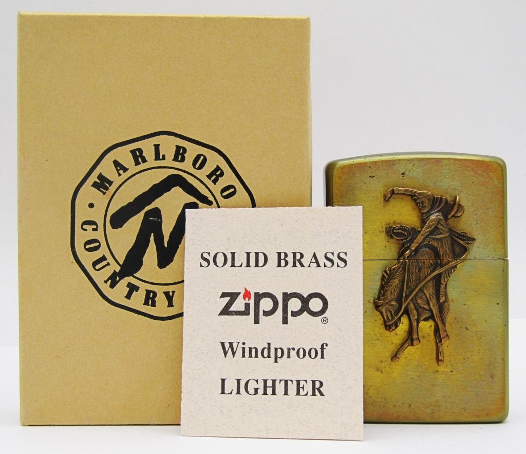 1994 Brass Marlboro Cowboy Bucking Bronco Zippo (1 of 5)