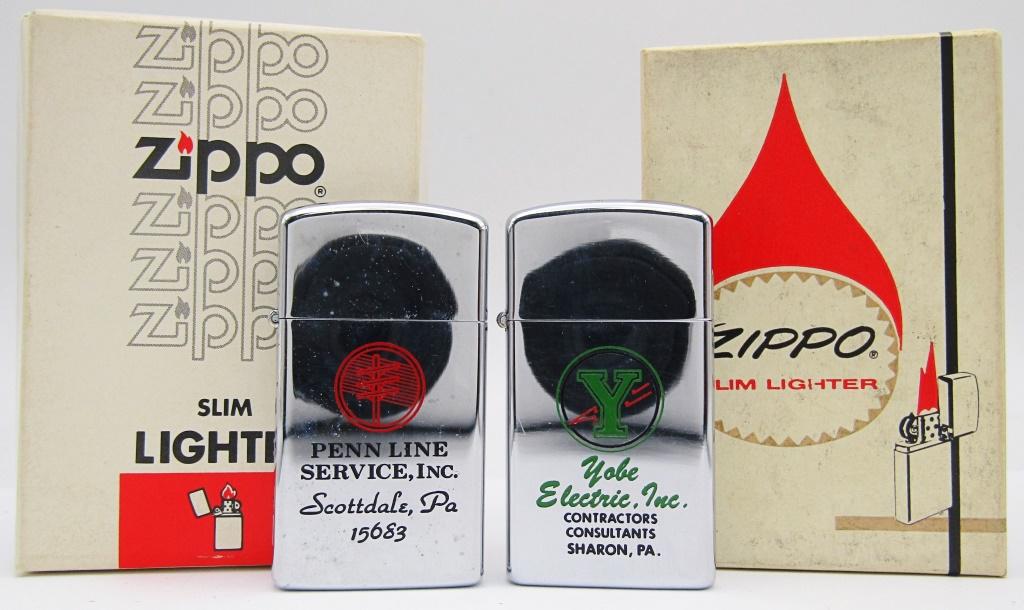 1967 & 1978 Slim Zippo Lighters in Original Box! (1 of 5)