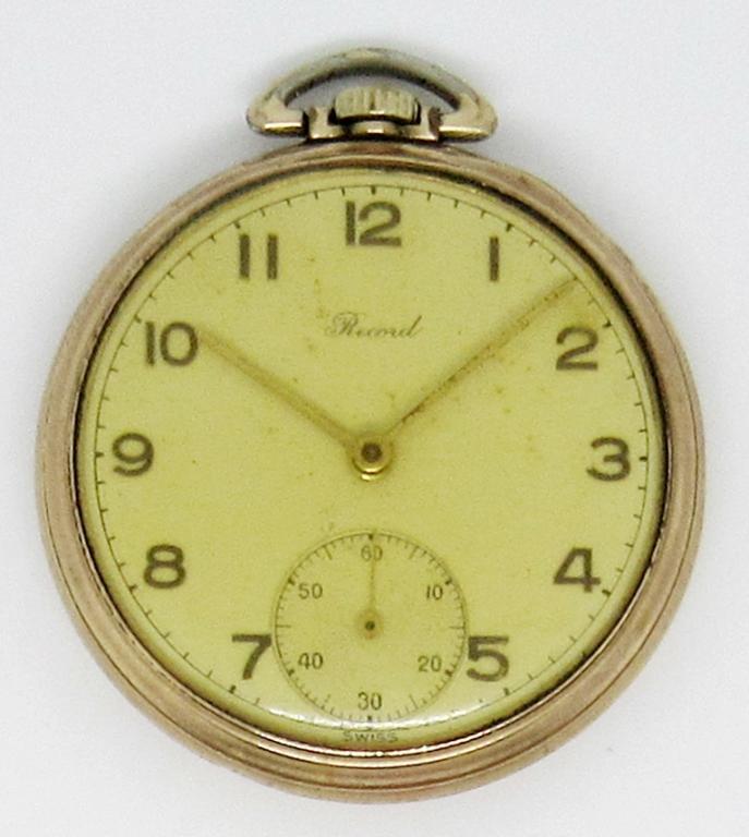 RECORD W. Co 12 SIZE SWISS POCKET WATCH (1 of 4)
