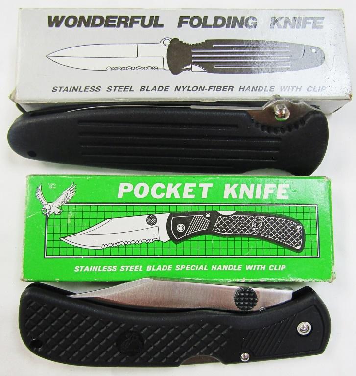 (2) New In Box Folding Pocket Knives! (1 of 5)