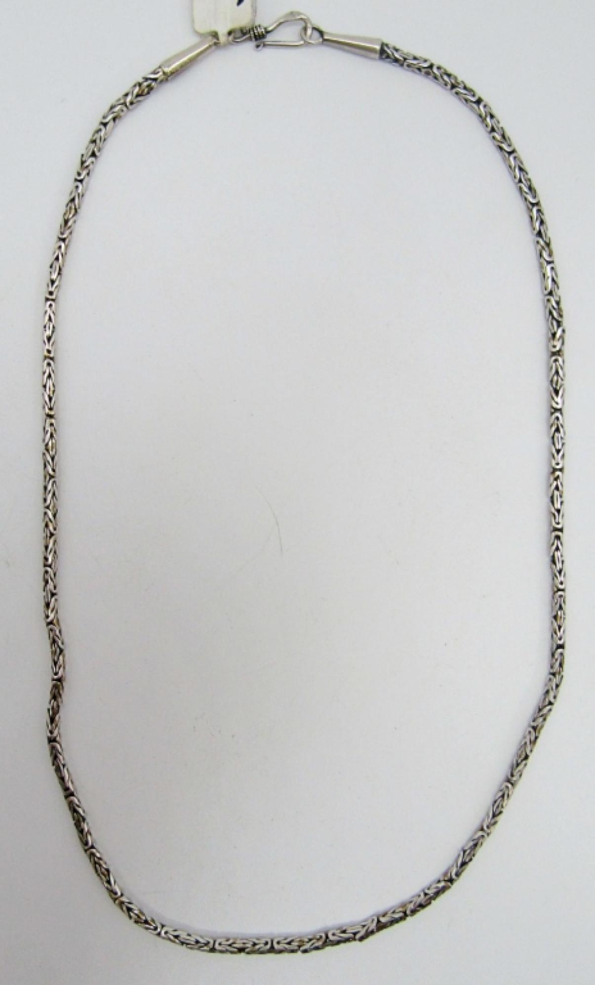 BYZANTINE STERLING 18" NECKLACE: 10 DWT