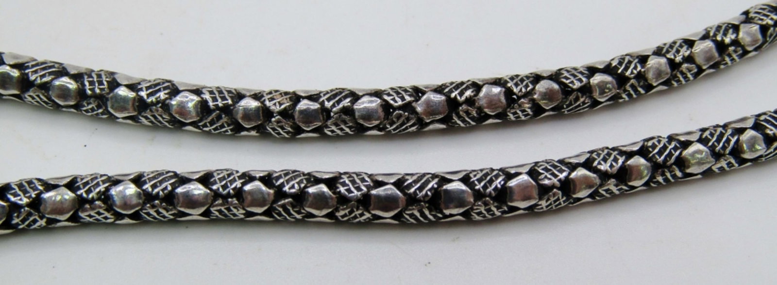 Sterling Byzantine Choker: 18dwt,16in, hook clasp, has 925 near clasp
