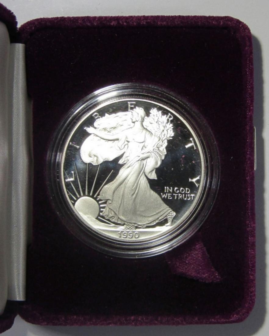1990-S PROOF AMERICAN SILVER EAGLE (1 of 4)