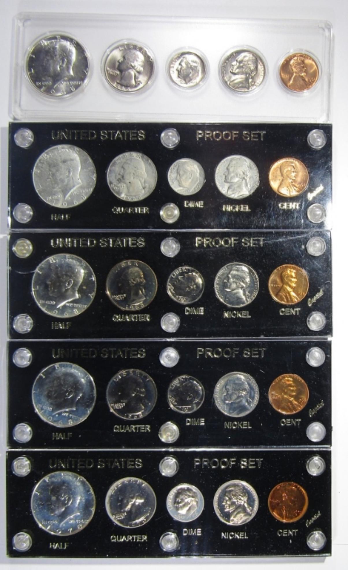 (5)  5-COIN YEAR SETS IN PLASTIC HOLDERS (1 of 2)