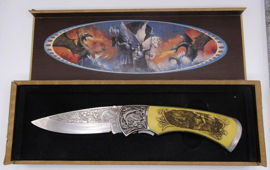 Collectible Lockback Pocket Knife; Dragon & Slayer (1 of 7)