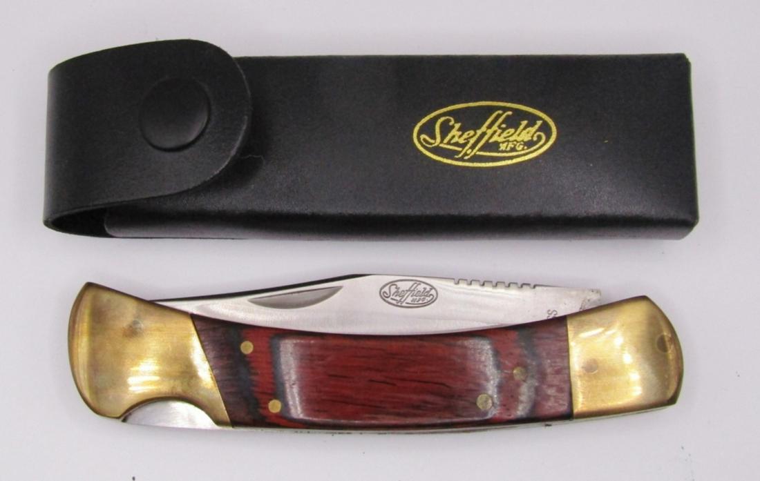 Sheffield Lockback Pocket Knife w/ Brass Bolsters (1 of 6)