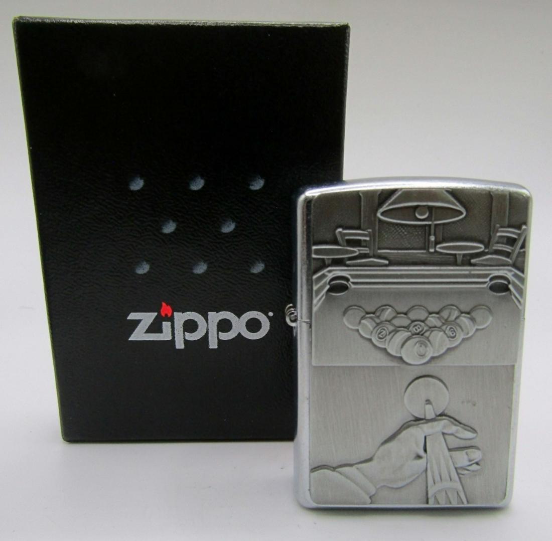 2005 "8 Ball Surprise" Billiard Pewter Zippo Light (1 of 4)