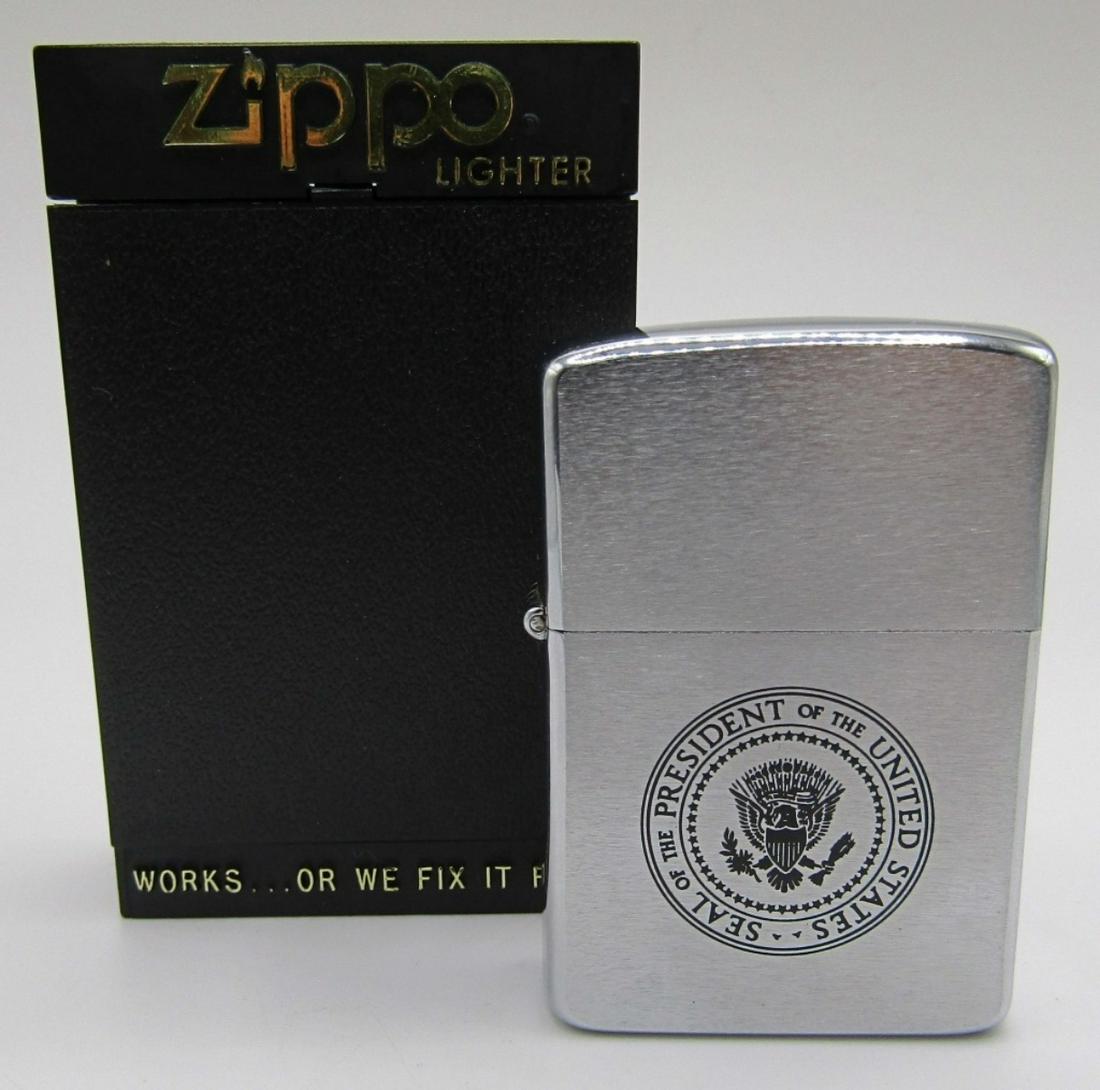 1987 Unfired President Marine One Zippo Lighter: Seal of the President of the United States, Unfired in Case!