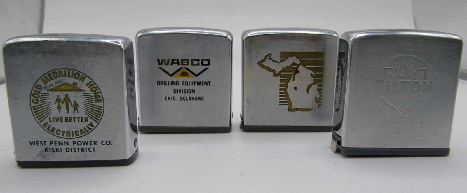 (4) Vintage Advertising Zippo Rule - Measure Tape (1 of 9)