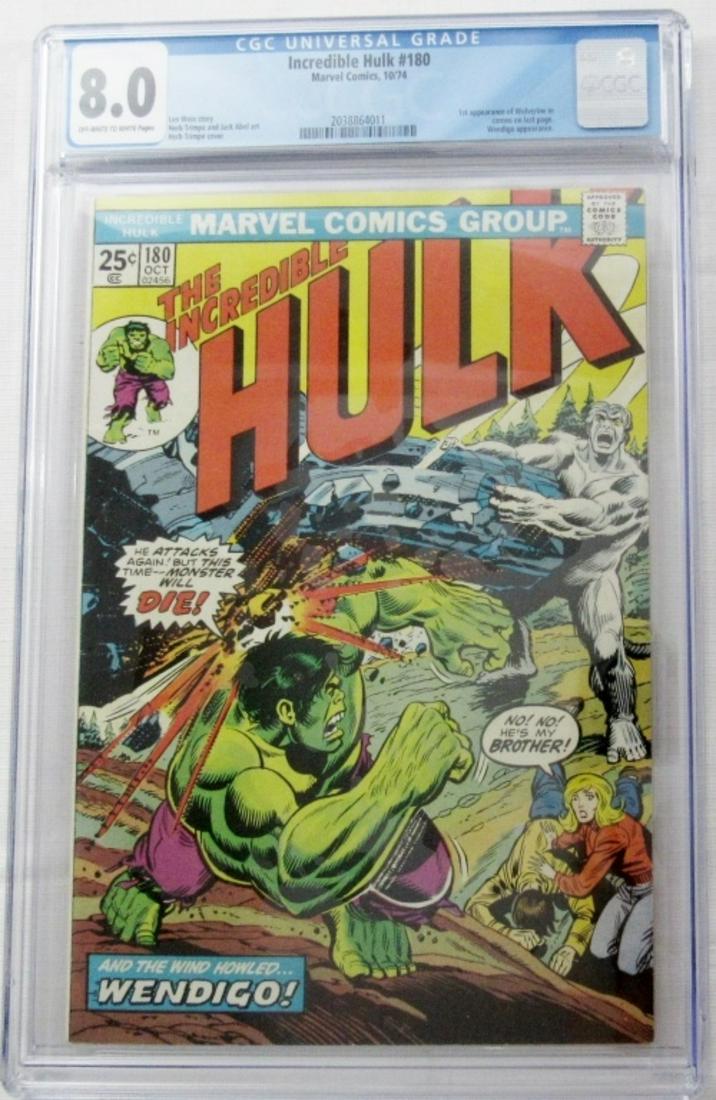 INCREDIBLE HULK #180 MARVEL  1974 CGC 8.0 (1 of 3)