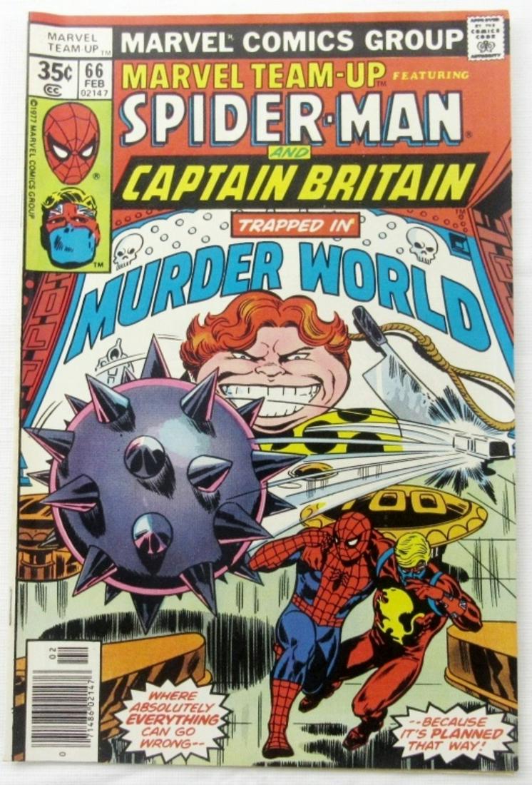 Marvel Team-Up #66 Spider-Man: 2nd Captain Britain Arcade Marvel Comics 1978