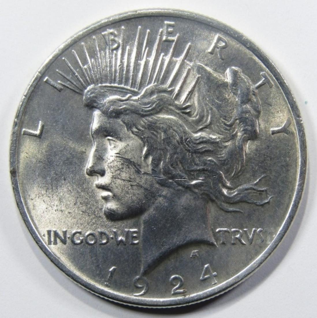 1924 PEACE DOLLAR BU (1 of 2)