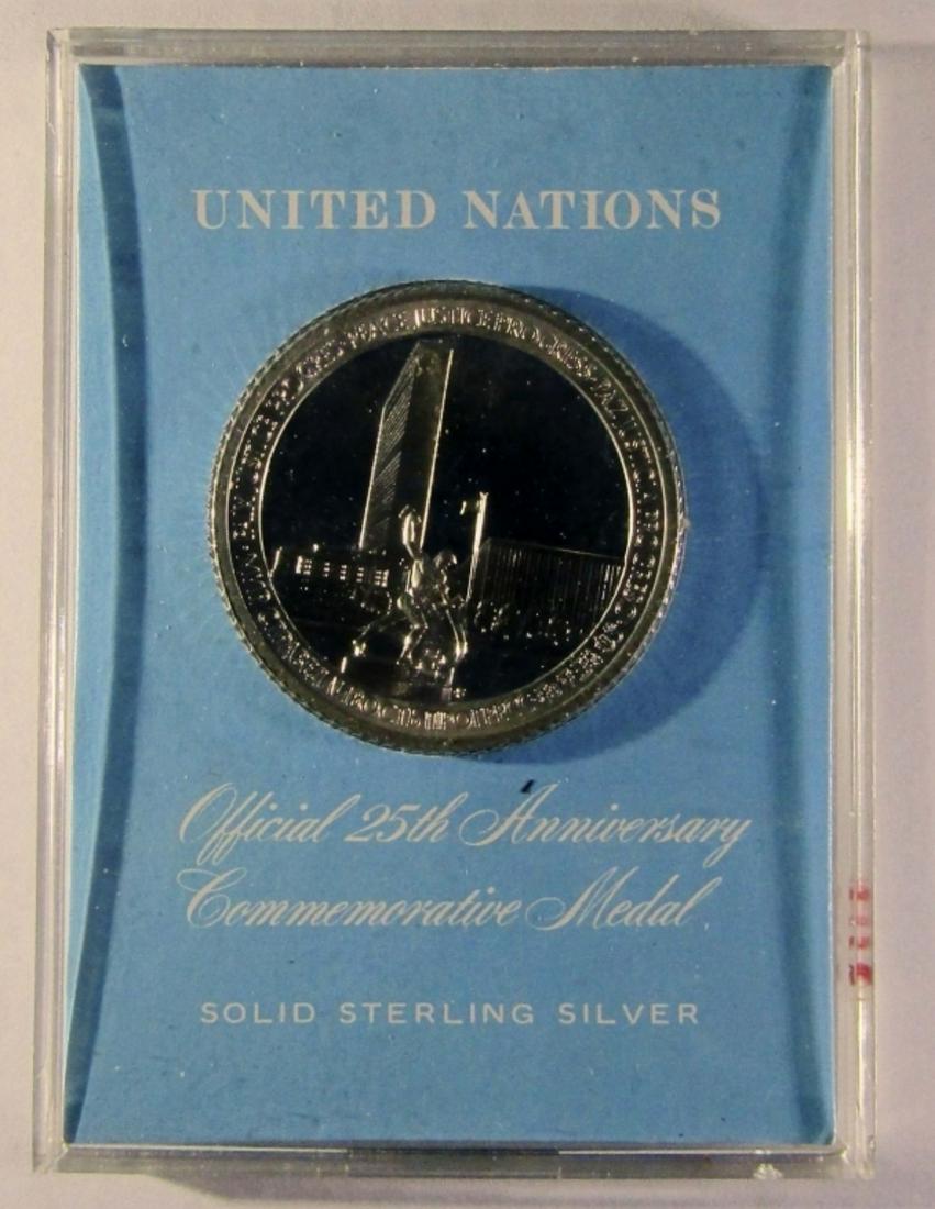 1970 UNITED NATIONS ANNIVERSARY SILVER (1 of 2)