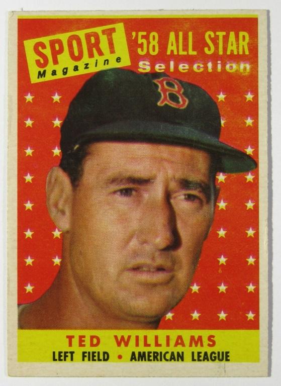 1958 TOPPS #485 TED WILLIAMS ALL STAR (1 of 2)