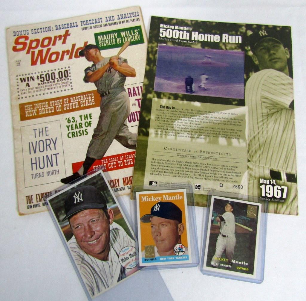 MICKEY MANTLE LOT - 1964 TOPPS GIANT CARD (1 of 3)