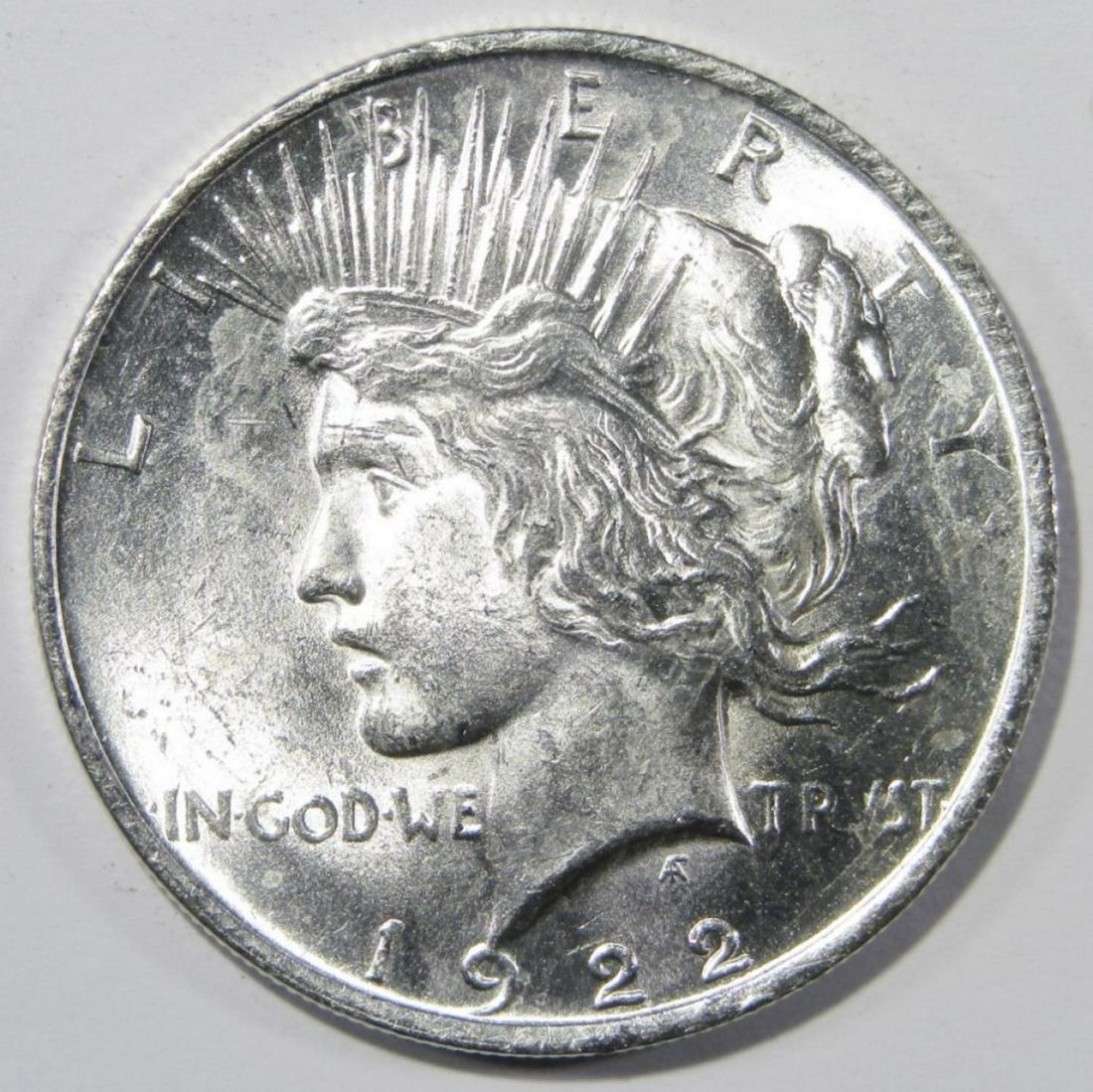 1922 PEACE DOLLAR BU (1 of 2)