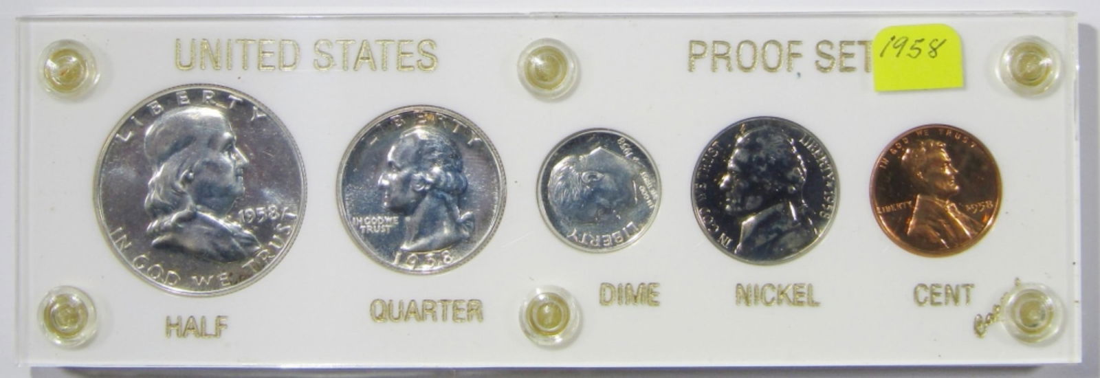 1958 PROOF YEAR SET IN CAPITAL PLASTIC (1 of 2)