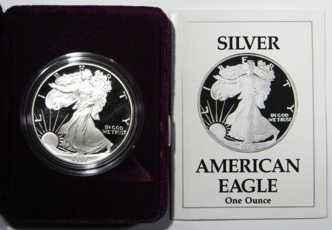1990-S PROOF AMERICAN SILVER EAGLE (1 of 4)
