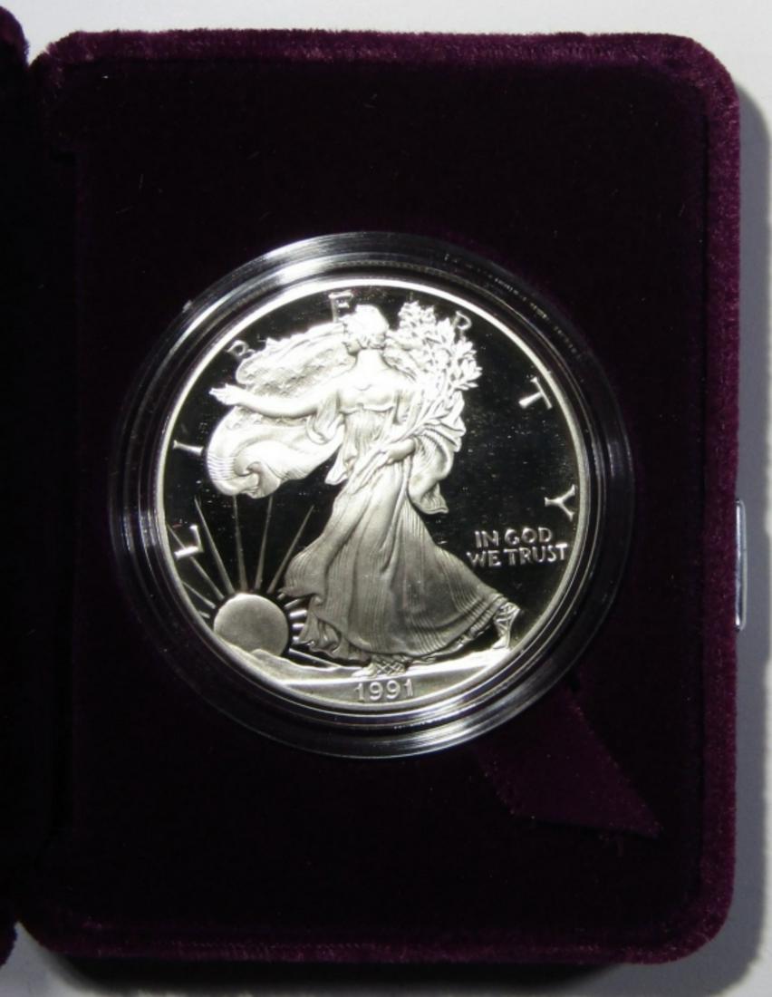1991-S PROOF AMERICAN SILVER EAGLE (1 of 4)