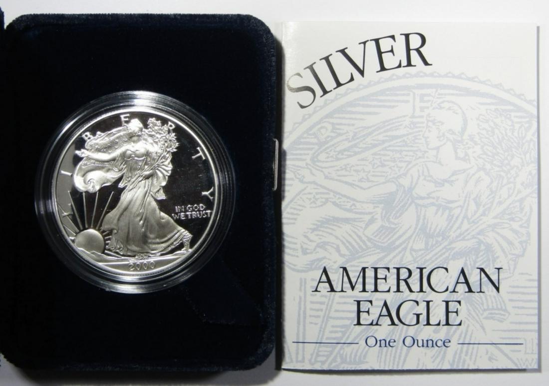 2000-P PROOF AMERICAN SILVER EAGLE (1 of 4)