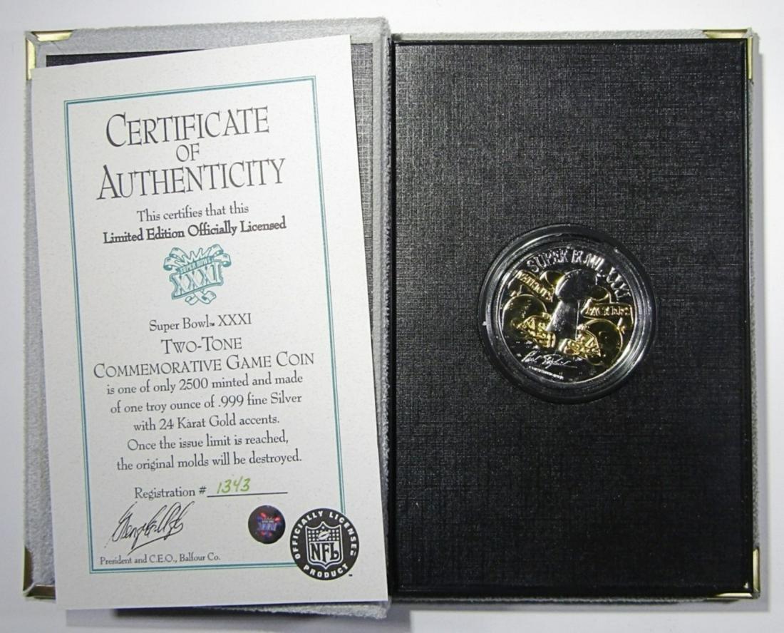 1997 SUPERBOWL XXXI TWO-TONE GAME COIN (1 of 4)