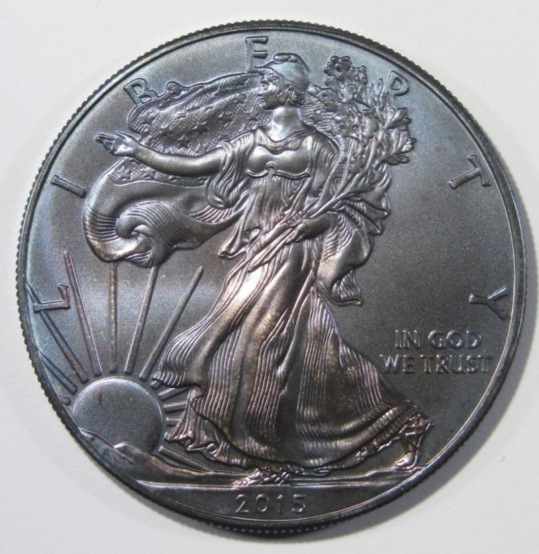 2015 AMERICAN SILVER EAGLE RAINBOW BU (1 of 2)