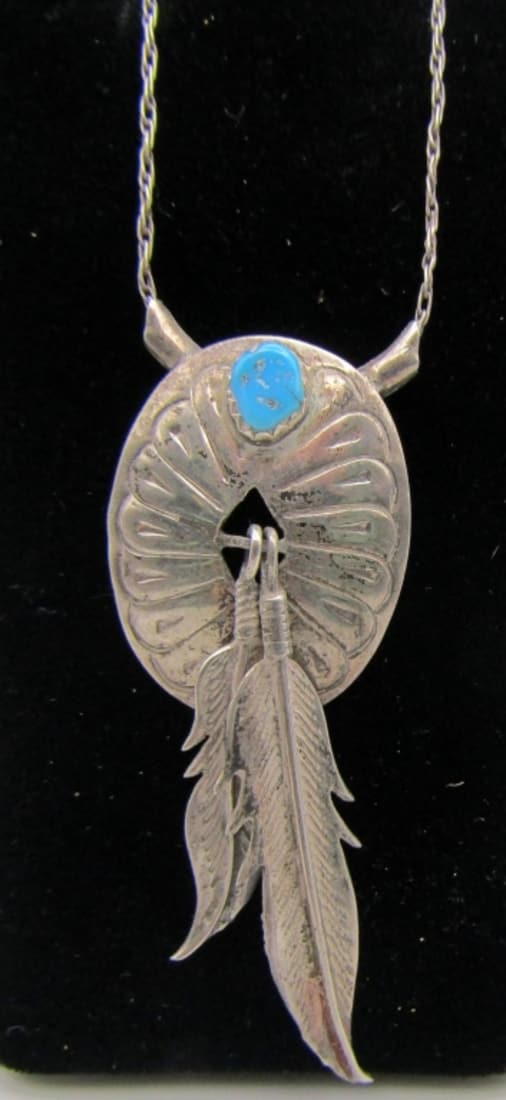 STERLING DREAM CATCHER NECKLACE: 18" LONG (5 DWT)