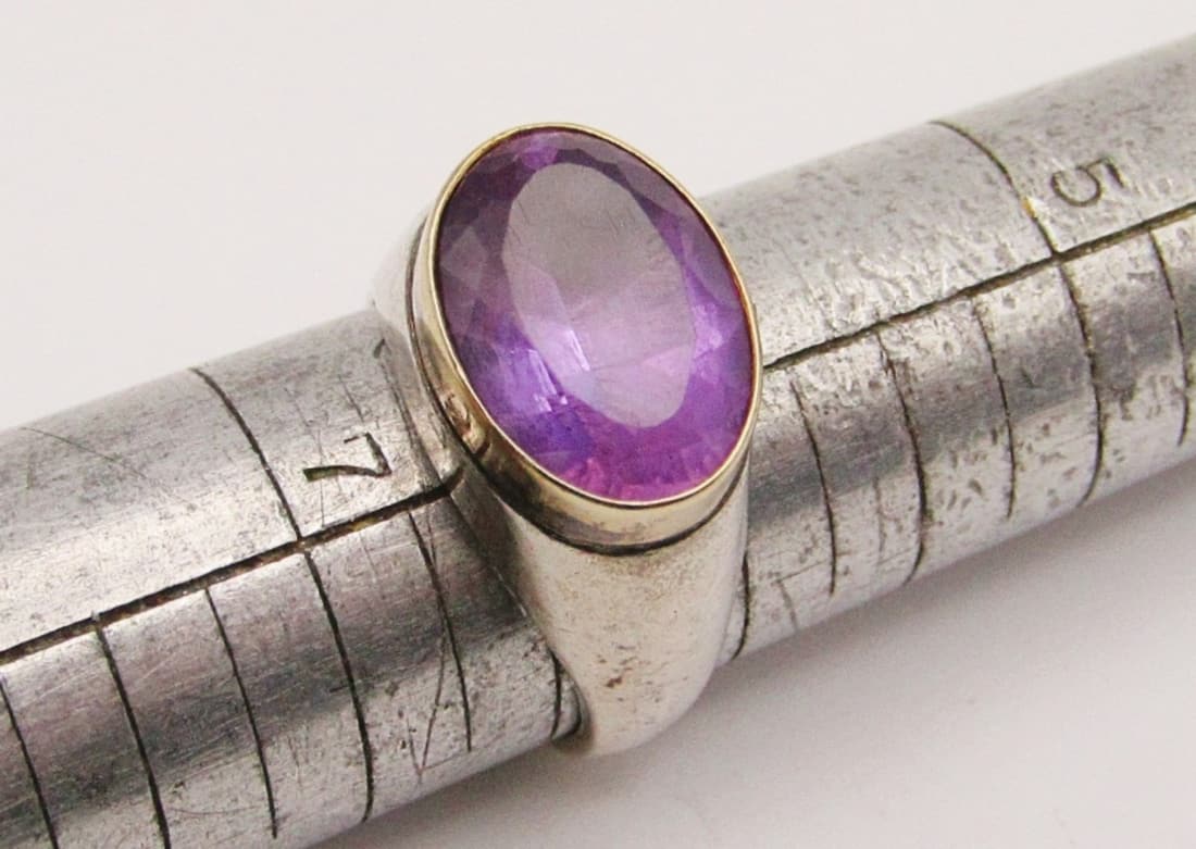 14k & STERLING PURPLE AMETHYST RING (1 of 6)