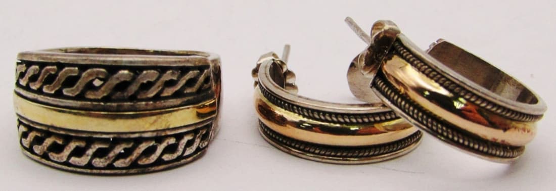 14k & STERLING RING / 18k & STERLING EARRINGS (1 of 4)